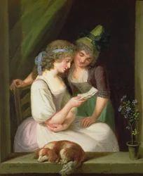 Twee Vrouwen die een Brief Lezen